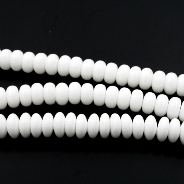 White Agate strands washer shape size 12x6mm