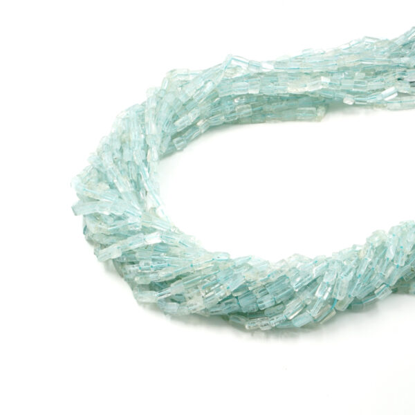 Aquamarine strands rectangular shape various size