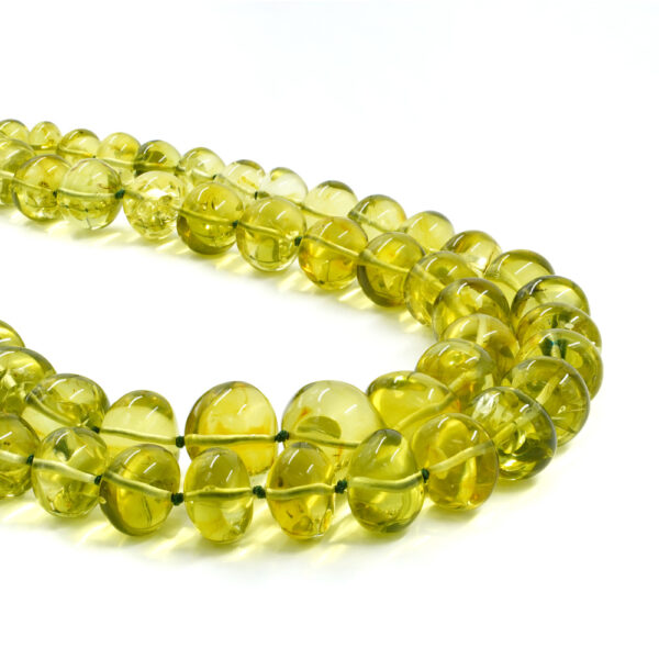 Green Colombian Amber gradation strands baroque style