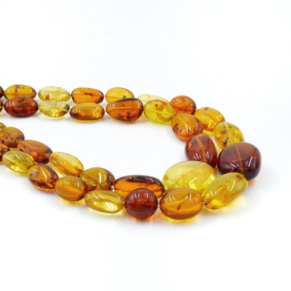 Multicolor colombian Amber Necklace stone shape