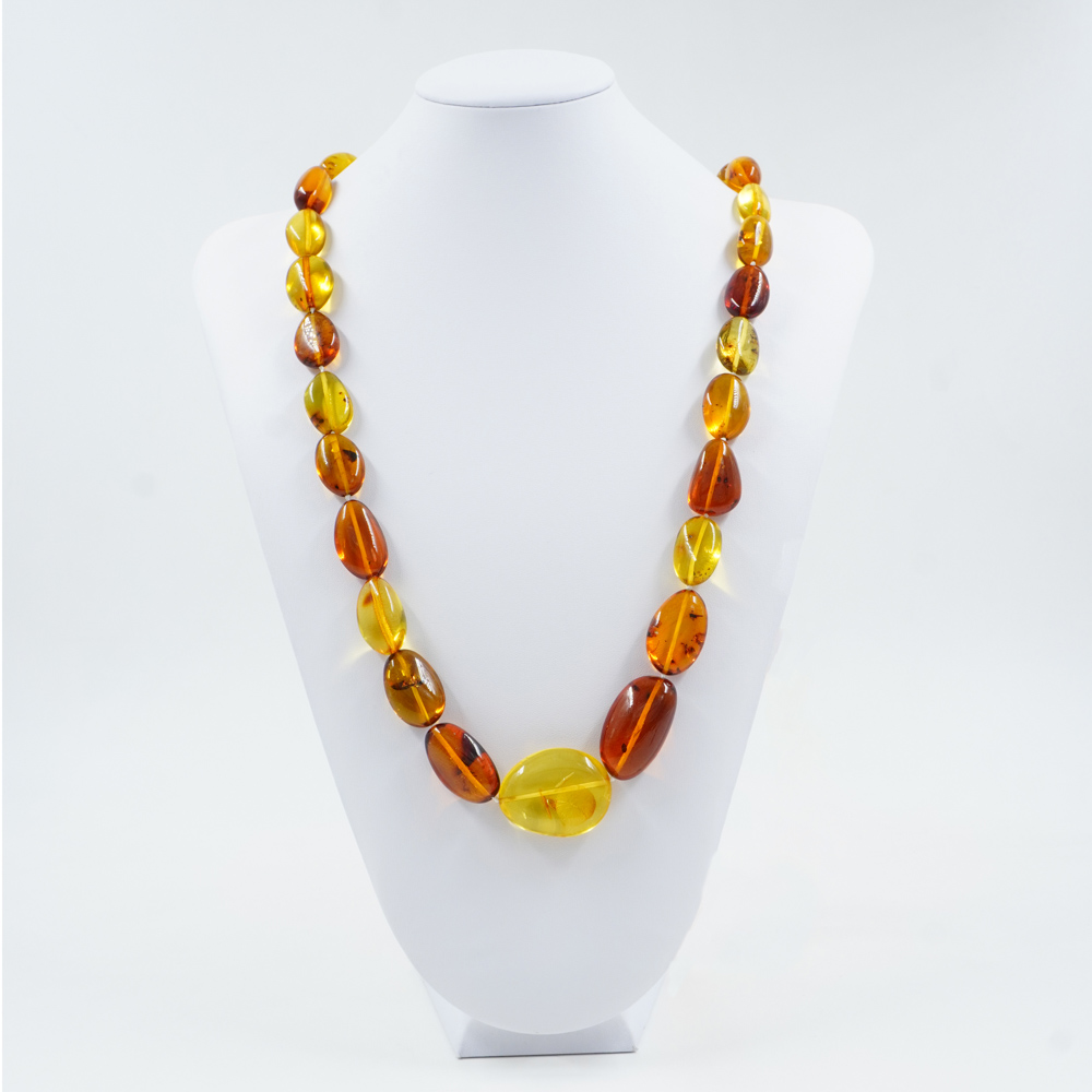Multicolor colombian Amber Necklace stone shape - Image 3