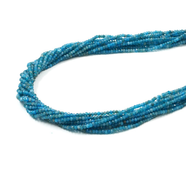 Apatite strands faceted washer shape size 3x2mm