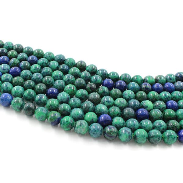 Azurite strands round beads 4mm to 8mm