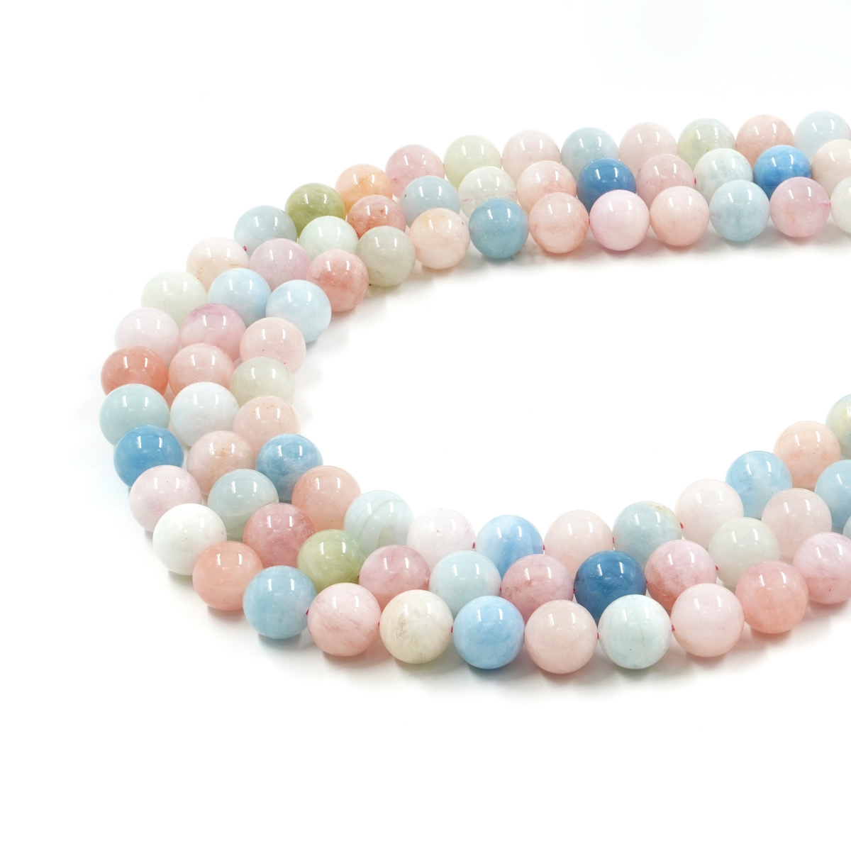 Beryl strands round shape size 12mm