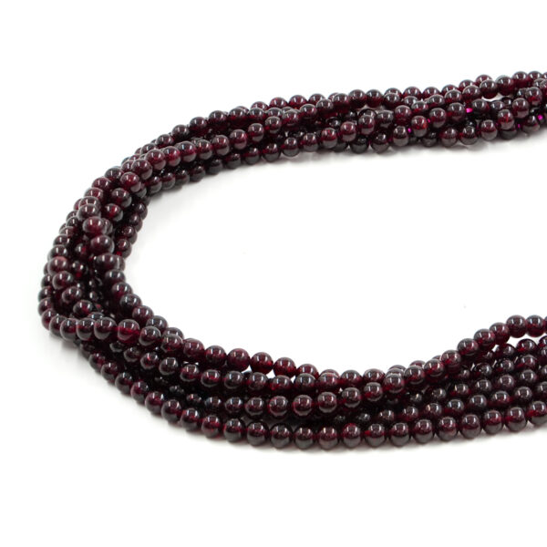 Garnet strands round beads 3mm to 6mm – AA Quality