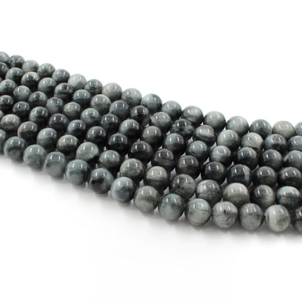 Dark Eagle Eye strands round beads 6mm to 12mm