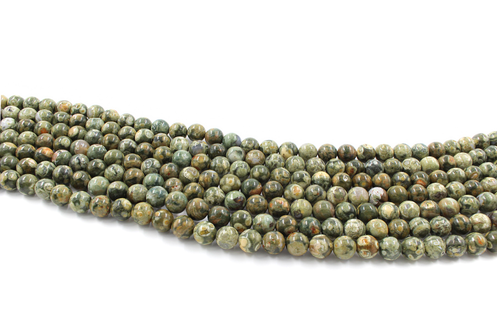 Rhyolite strands round shape size 6mm - A Quality