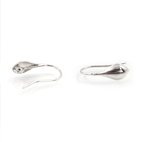 Sterling silver earrings drop shape with hook
