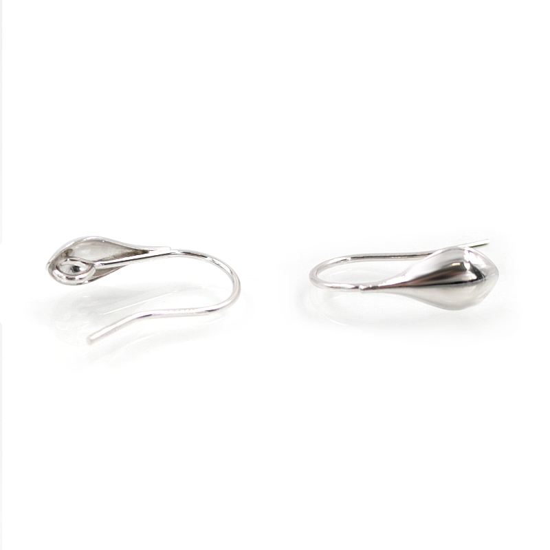Orecchini argento goccia rodiato