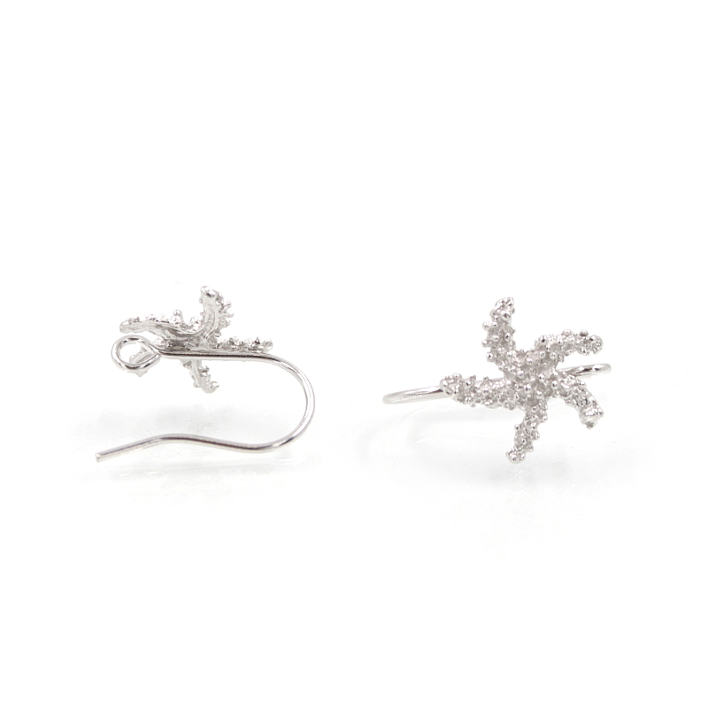 Orecchini argento stella marina 14mm con gancio