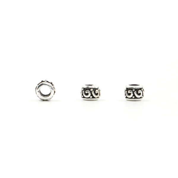 Sterling silver spacer element washer shape size 5x4mm