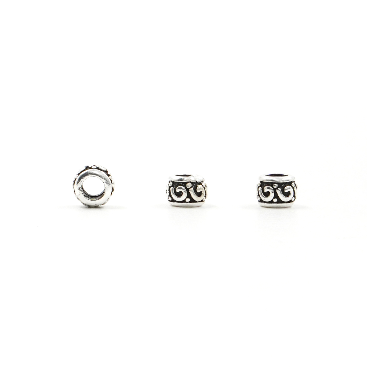 Argento 925‰ distanziatori rondelle 5x4mm