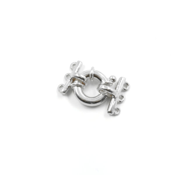 Sterling silver spring ring clasp size 12mm and bar with 3 hooks