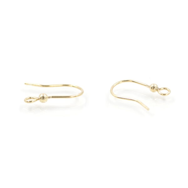 Sterling silver earrings fishhook shape size 20mm