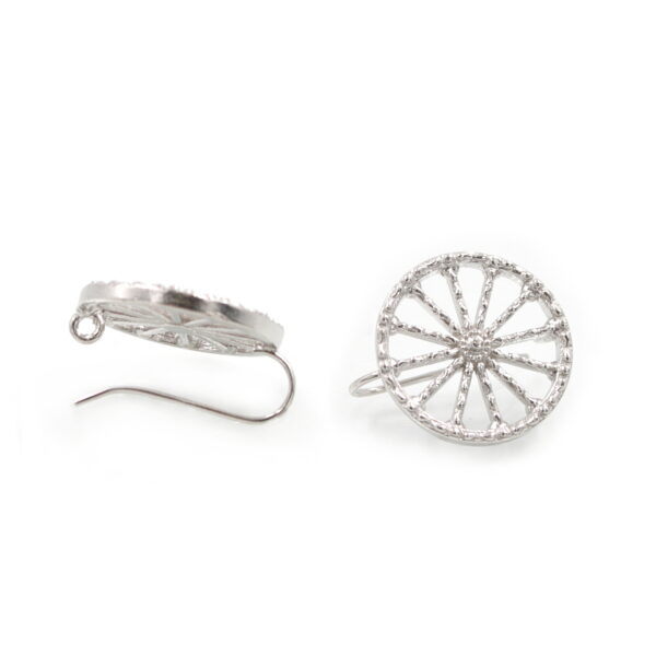 Sterling Silver earrings Wheel shape size 20mm