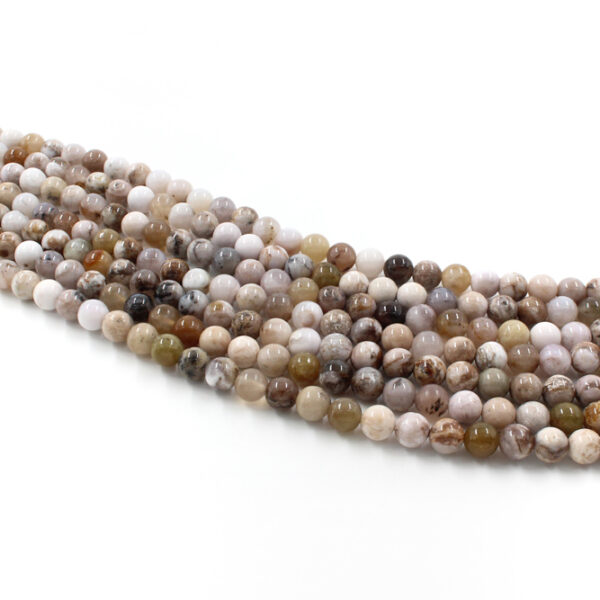 Agata Smokey Moss fili tondi 6mm a 8mm