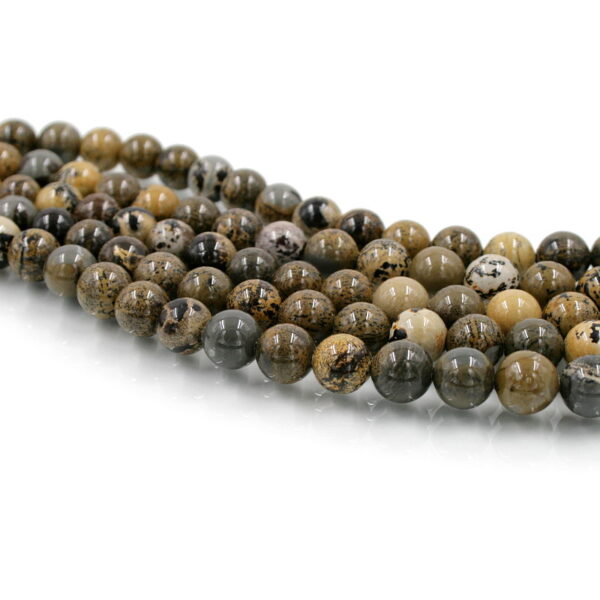 Yellow Artic Jasper strands round beads 6mm to 10mm