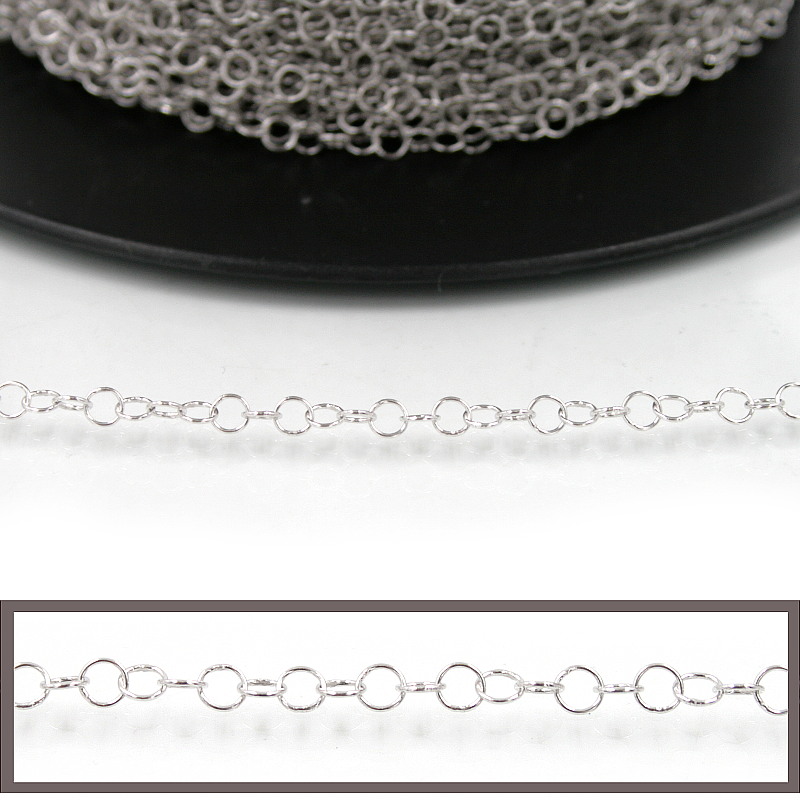 Catena Giotto in argento 925‰ diametro 3,5mm – Rodiata