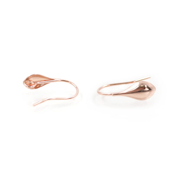 Sterling silver earrings drop shape with hook