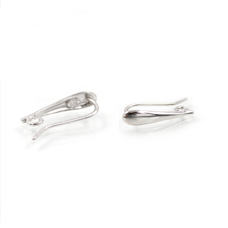 Orecchini argento goccia rodiato