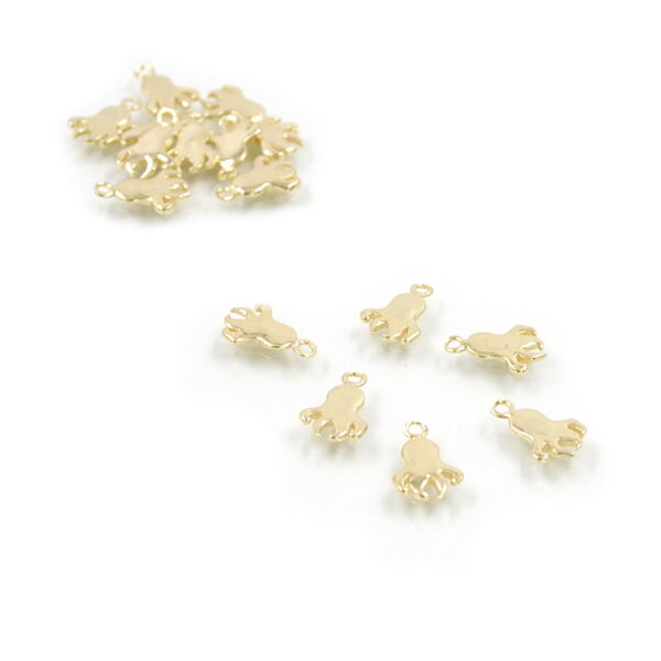 Argento 925‰ ciondolo polpo 10mm [Buste da 10pz] – Dorato