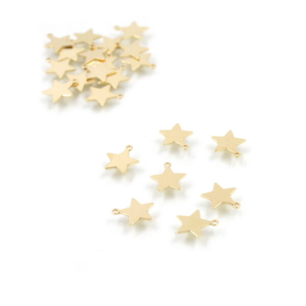 Argento 925‰ ciondolo stella 7mm [Buste da 10pz] – Dorato