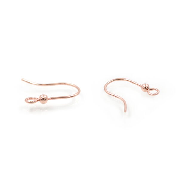 Silver Sterling earrings fishhook shape size 20mm