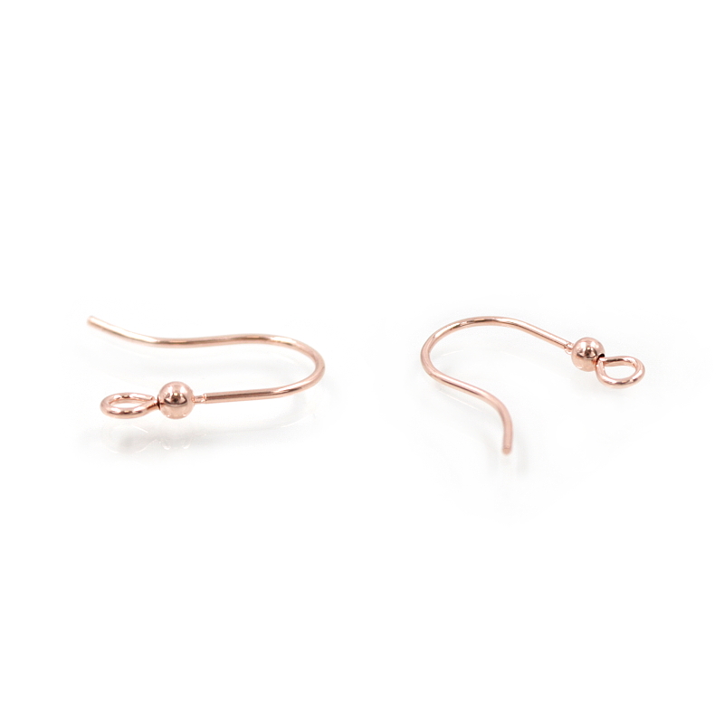 Silver Sterling earrings fishhook shape size 20mm