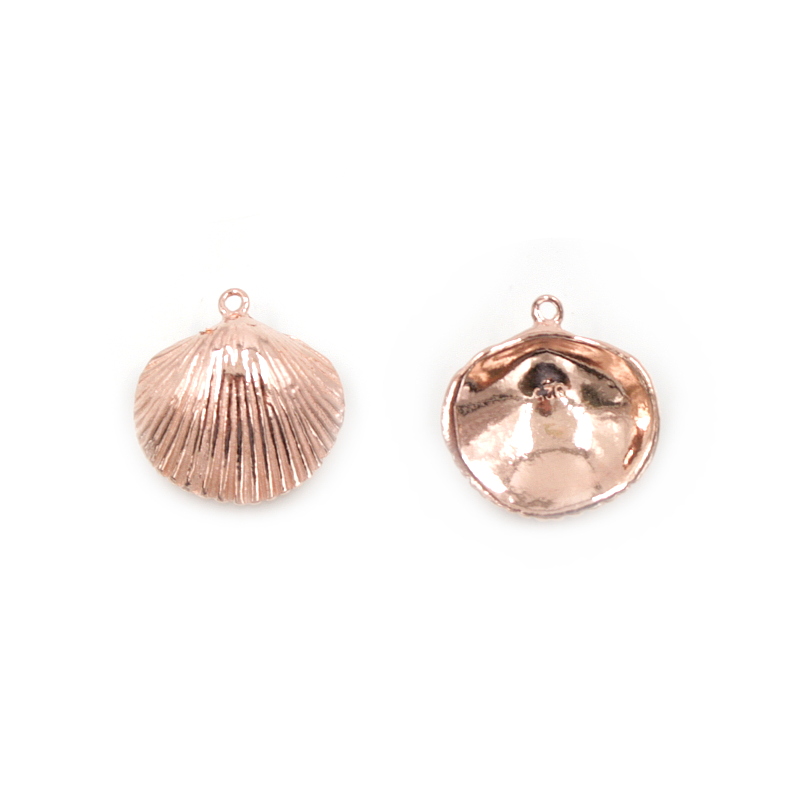 Argento 925‰ ciondolo conchiglia 16mm – Rosato - immagine 2