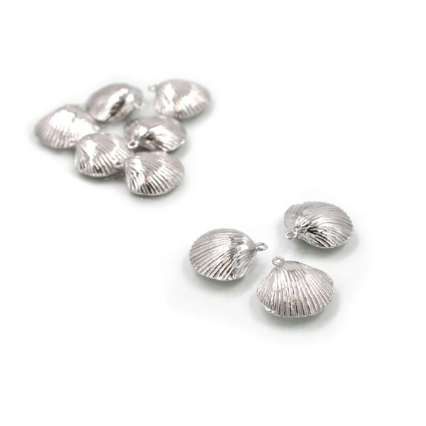 Sterling silver pendant shell shape size 16mm