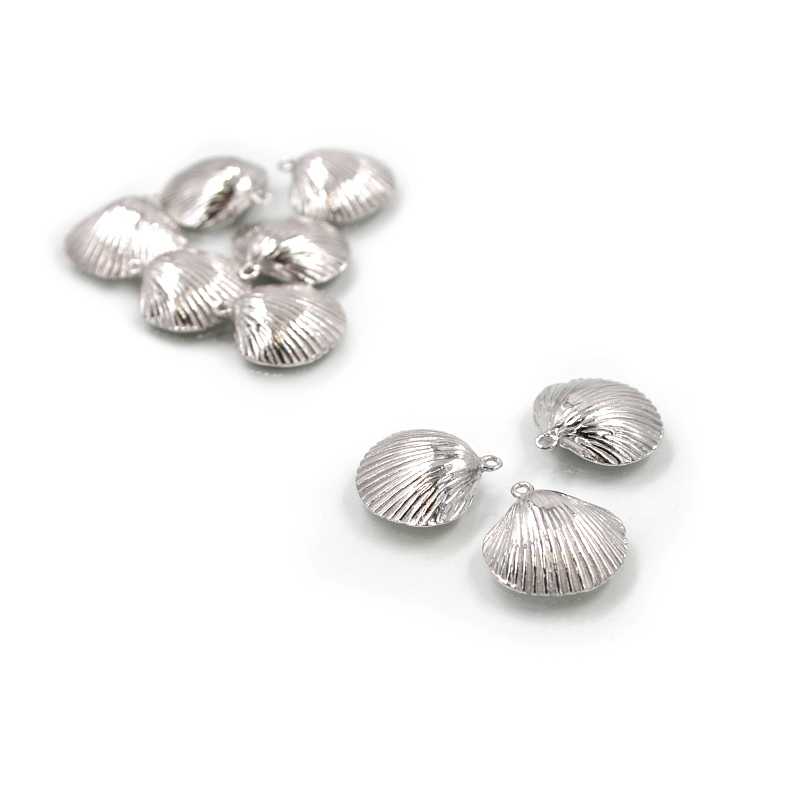 Sterling silver pendant shell shape size 16mm