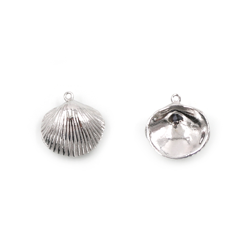 Sterling silver pendant shell shape size 16mm - Image 2