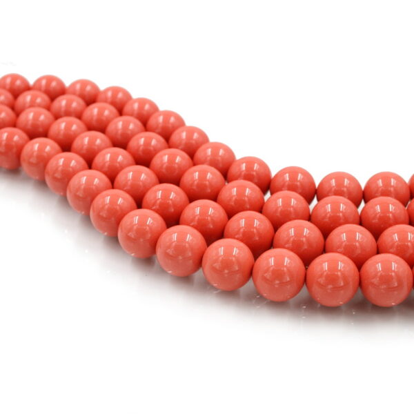Recon cerasuolo coral strands round shape size 14mm – Strands Lenght ~ 40cm