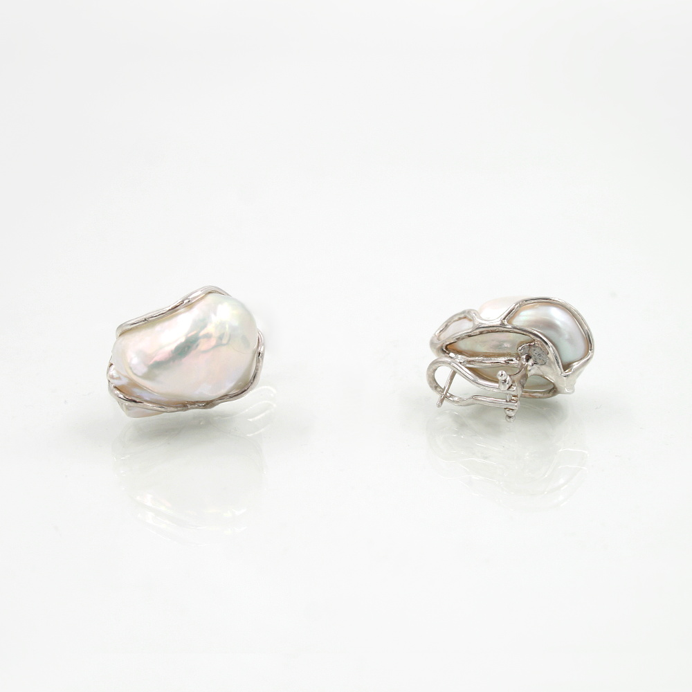 Orecchini in argento 925‰ con perle