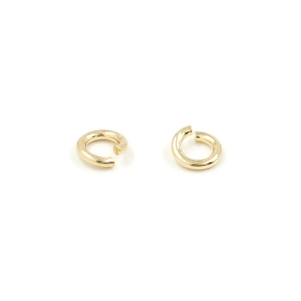Argento 925‰ anelli aperti 8mm filo 1,20 [Buste da 20pz] – Dorato