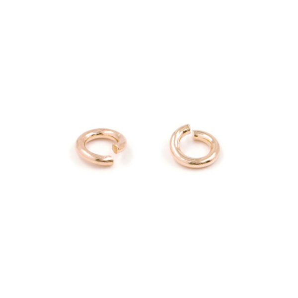 Sterling Silver open ring size 10mm thickness 1,00 [20pcs Bag] – Rose Color