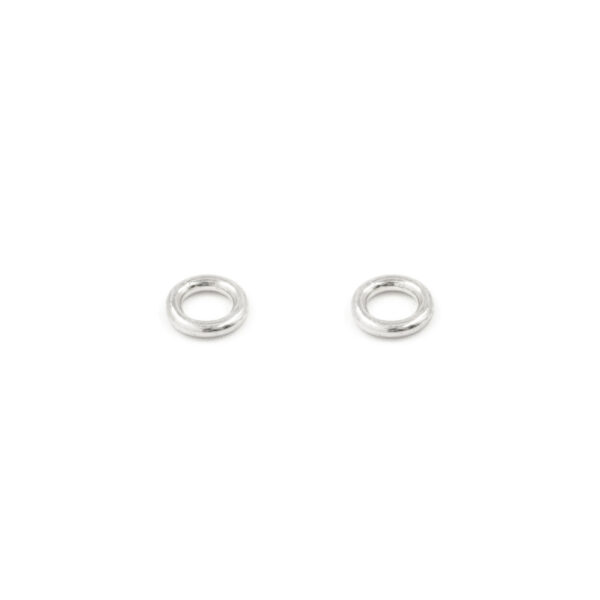 Sterling Silver <strong>closed</strong> ring 4mm thickness 1,00 [40pcs Bag] – Rhodium Color