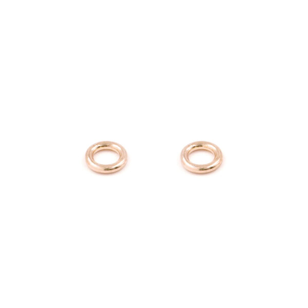 Sterling Silver <strong>closed</strong> ring 5mm thickness 1,00 [40pcs Bag] – Rose Color