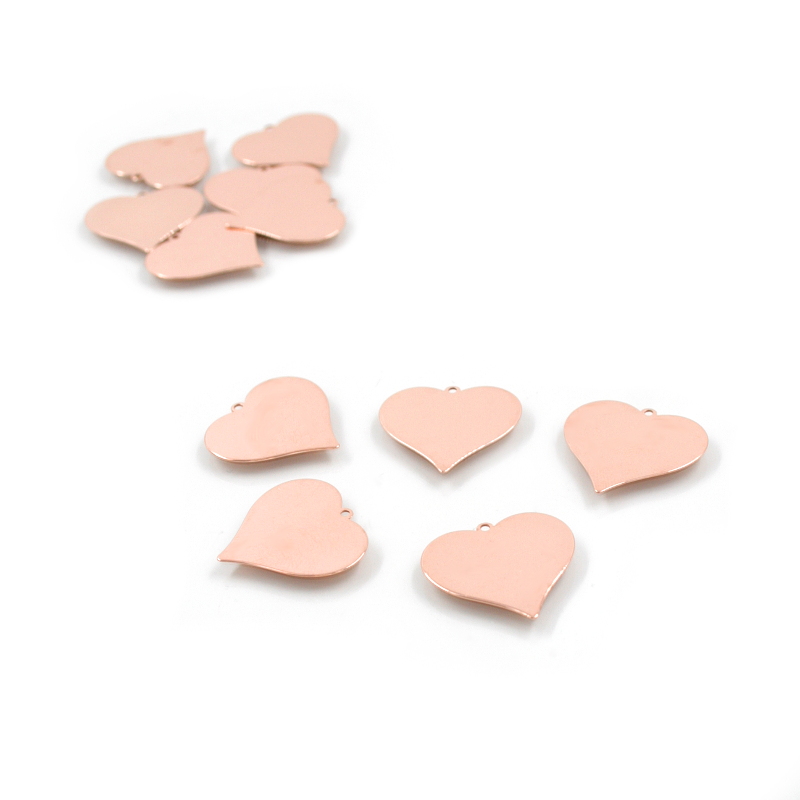 Argento 925‰ ciondolo cuore 20mm – Rosato
