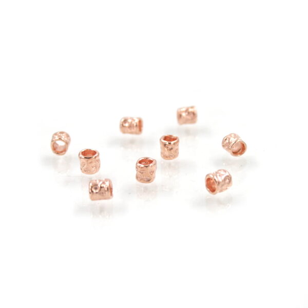 Sterling Silver spacer cylindrical shape size 3,5x3.5mm – Rose Color