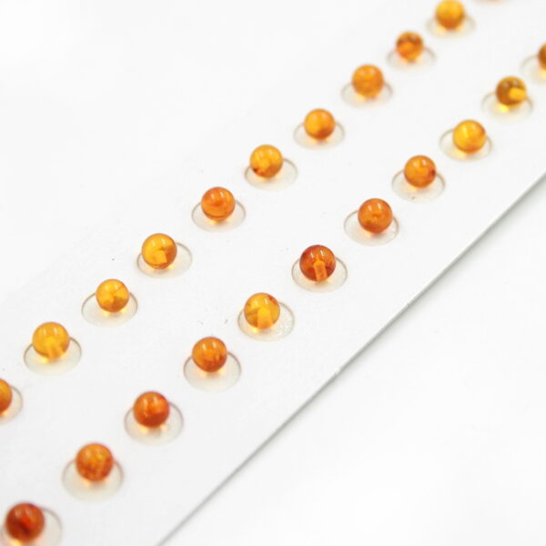 Baltic Amber pairs round shape size 4mm