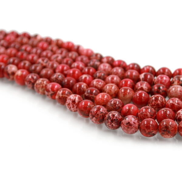 Diaspro Imperiale Rosso fili tondi 6mm a 8mm