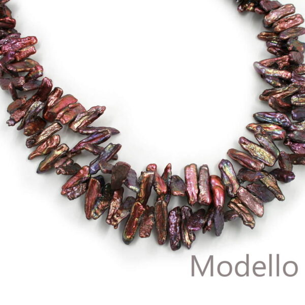 Perle d'Acqua Dolce fili rettangoli piatti da ~24x10mm a ~20x8mm – Vari Colori
