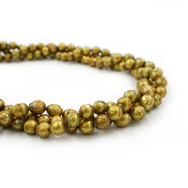 Perle d'Acqua Dolce fili riso superficie sfaccettata ~10x8mm – Giallo