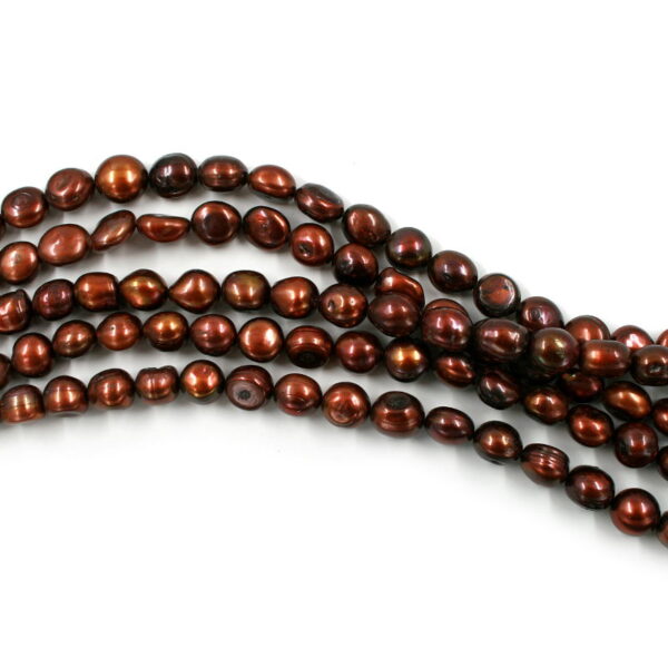 Perle d'Acqua Dolce fili barocco ~12-13mm – Marrone
