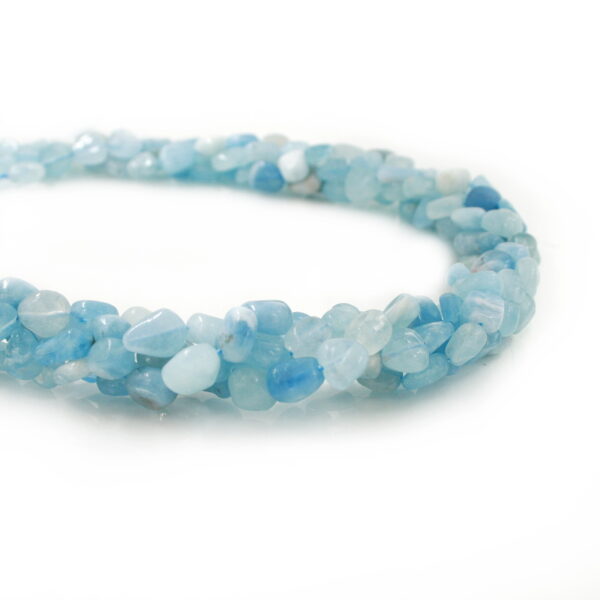 Aquamarine strands stone shape size ~11x8mm