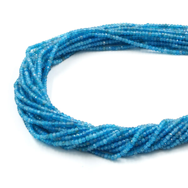 Apatite strands faceted washer shape size 3x2mm