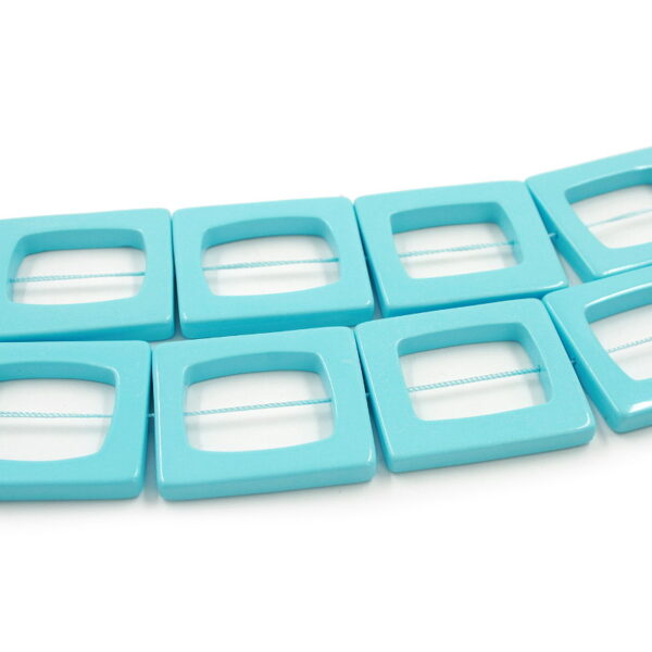 Pasta turchese fili cornici rettangolari 35x30mm