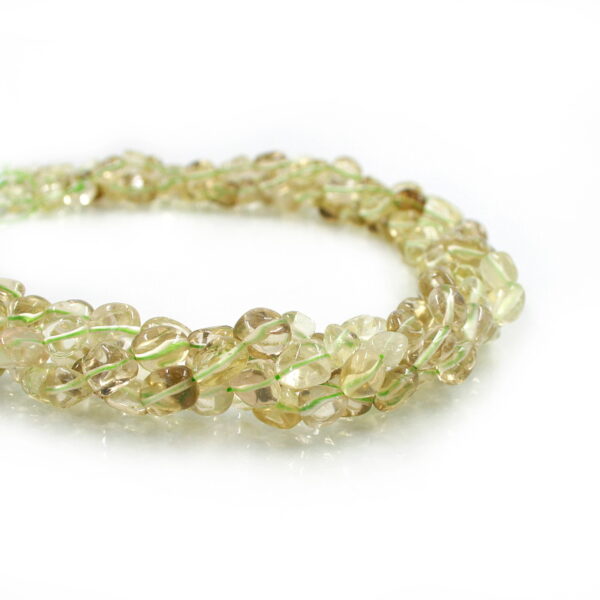 Lemon quartz strands stone shape size 12x8mm