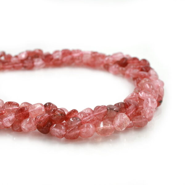 Strawbarry Quartz strands tumble shape size about 10x8mm